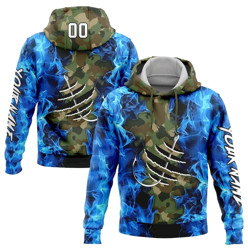 3DPattern5728.webp Custom Stitched Camo White-Black 3D Flame And Fish Hook Fishing Sports Pullover Sweatshirt Salute To Service Hoodie - Image 1