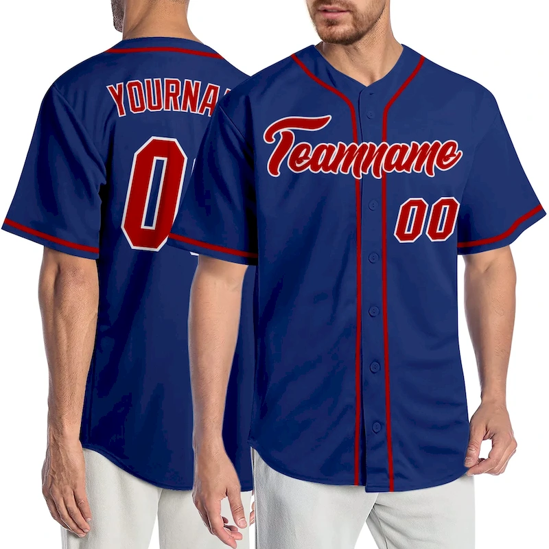 royal_0228_6ca0b16a-eac0-4d8d-8e69-6fdf2681b16d.webp Custom Royal Red-White Authentic Baseball Jersey - Image 1
