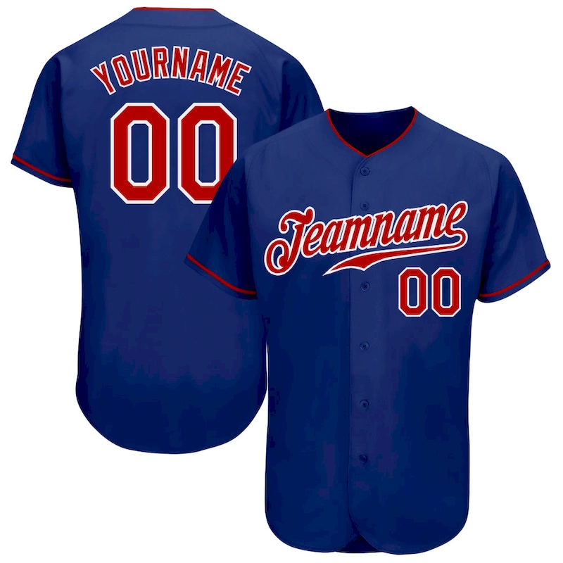 royal_0260.webp Custom Royal Red-White Authentic Baseball Jersey - Image 1
