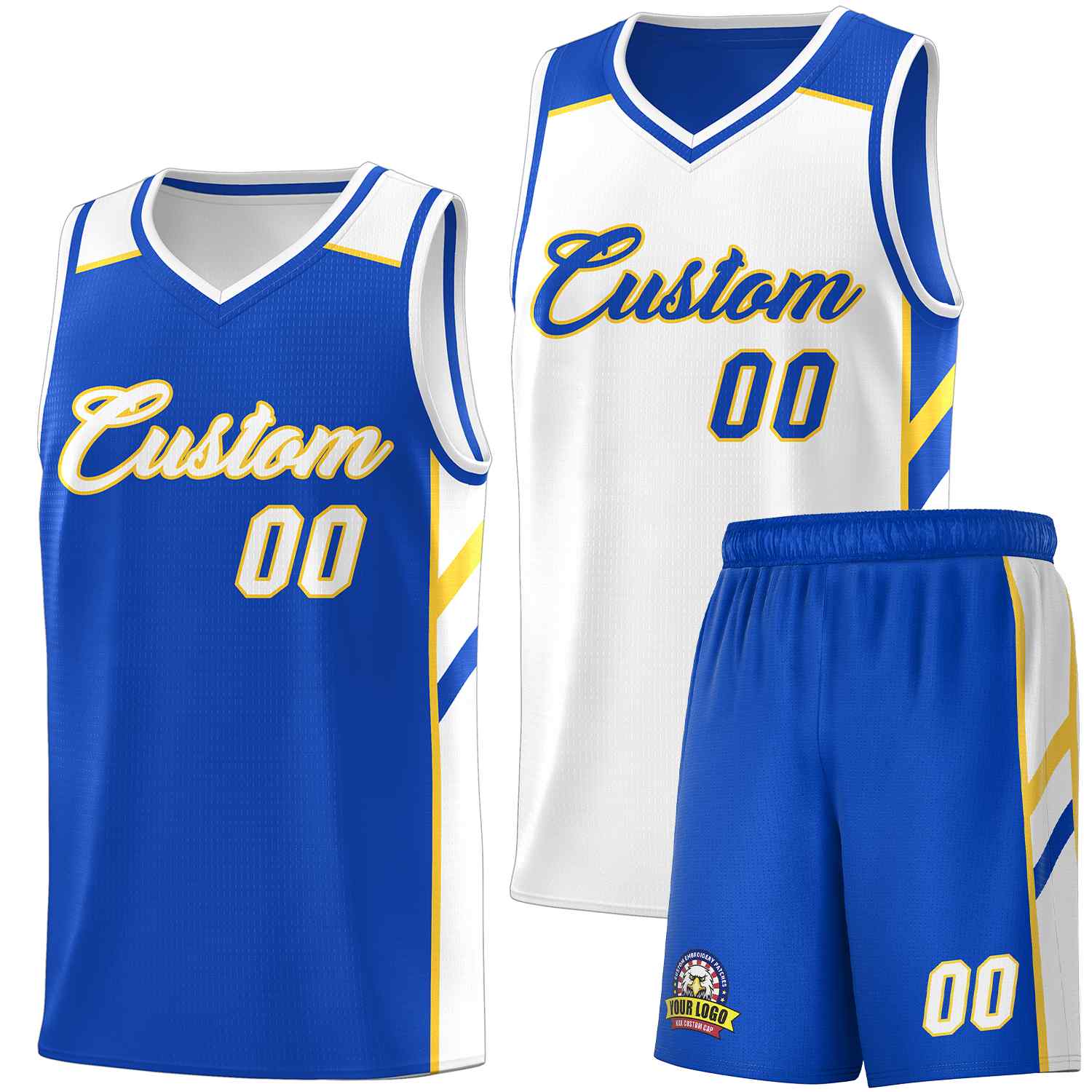 SCDM1905005-01_F_F_bcfe055c-255a-4115-ae38-12ed7d5b8ea4.jpg Custom Royal White Double Side Sets Men Basketball Jersey - Image 1