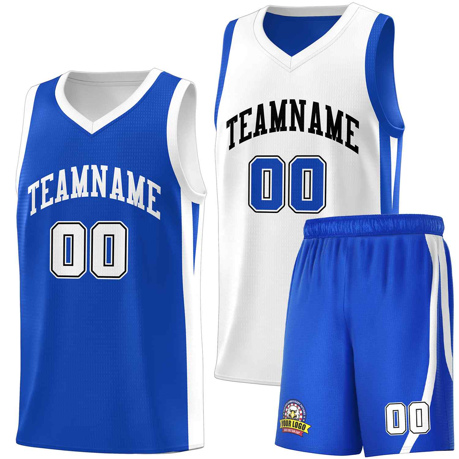 SGDM2007001-03_F_F_dd006a42-2859-4f1f-8c55-2ee9e2cbb6ac.jpg Custom Royal White-Black Double Side Sets Men Basketball Jersey - Image 1