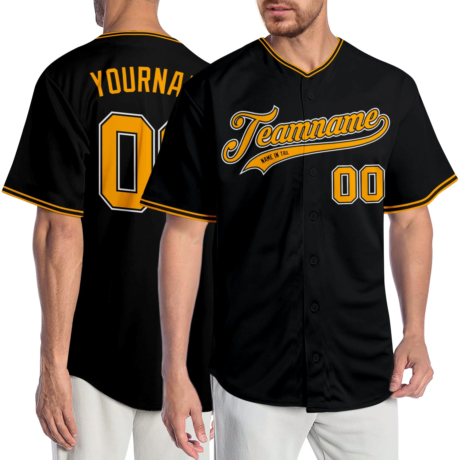 black_0643_d8cd0df6-60b0-402b-8fd4-1fee343526ef_1500x.jpg Custom Black Gold-White Authentic Baseball Jersey - Image 1
