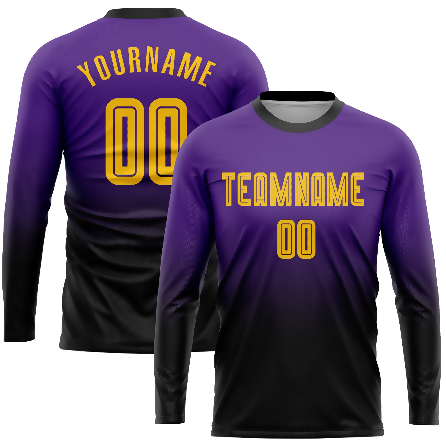Soccer0394_1500x.jpg Custom Purple Gold-Black Sublimation Long Sleeve Fade Fashion Soccer Uniform Jersey - Image 1